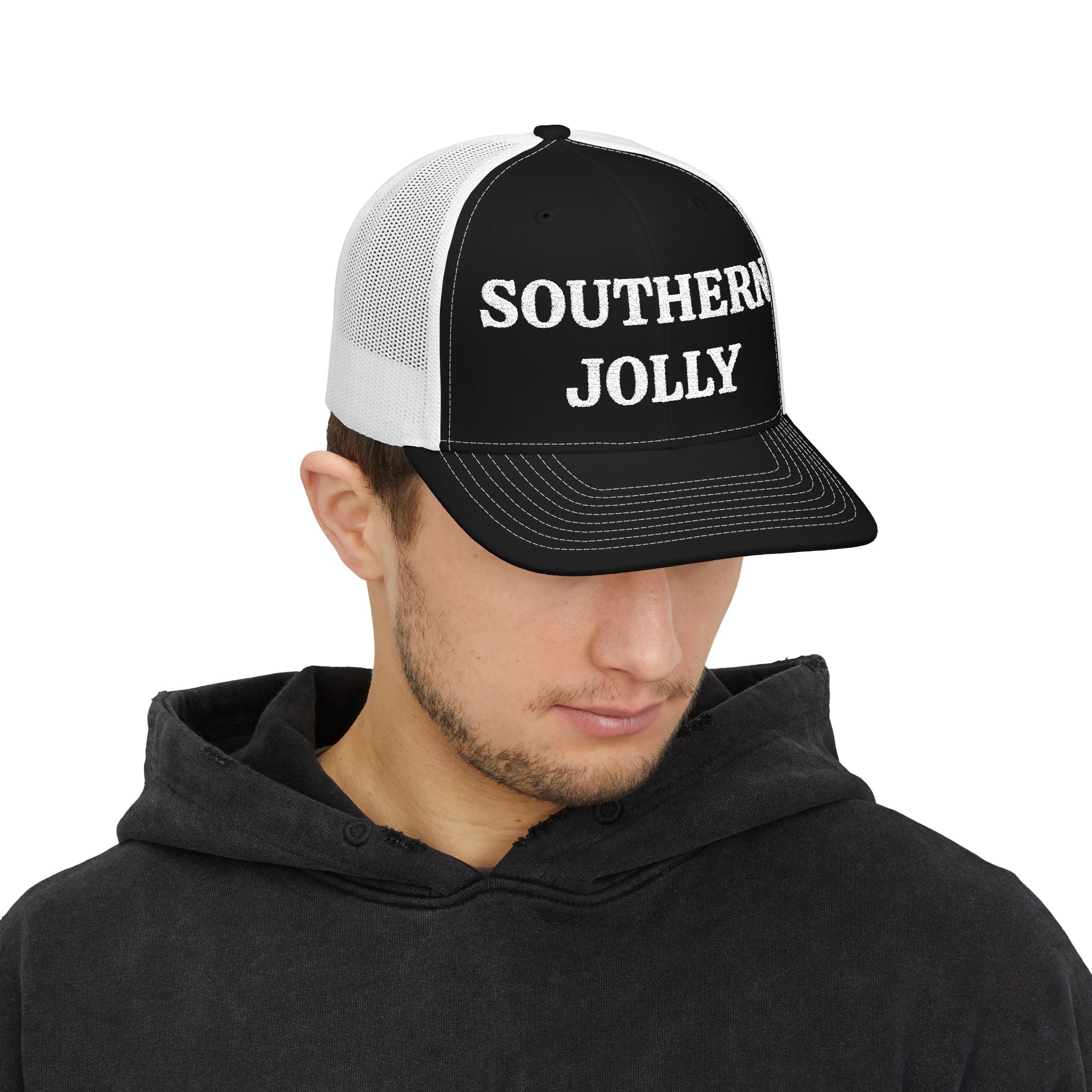 Snapback Trucker Cap With Southern Jolly Embroidery
