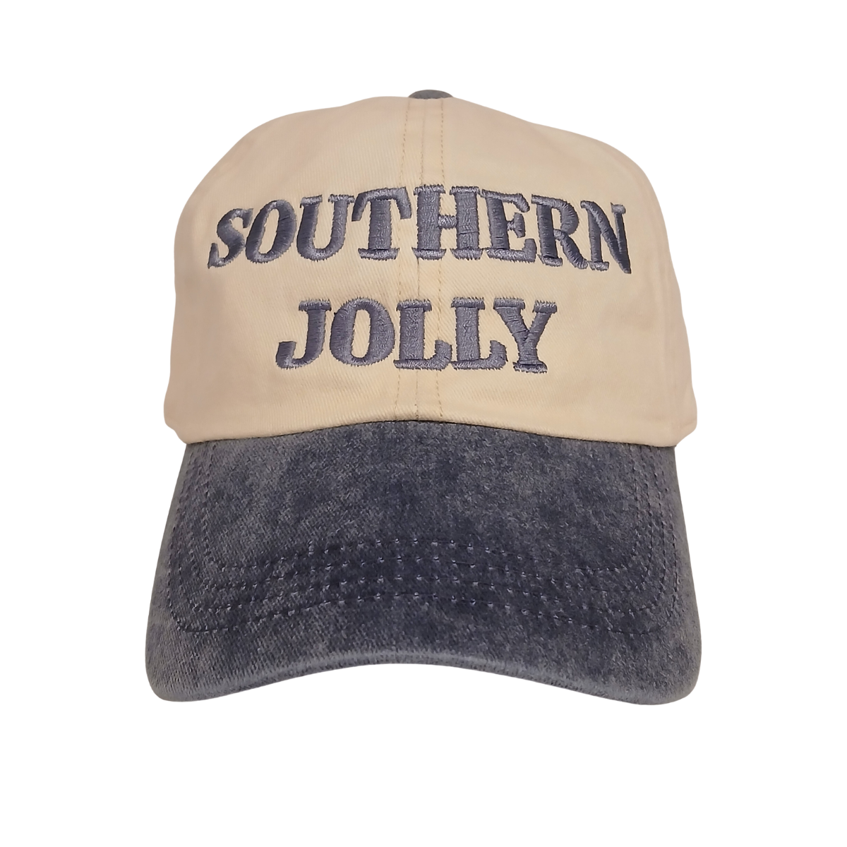 Classic Baseball Hat Featuring Southern Jolly Embroidered Text