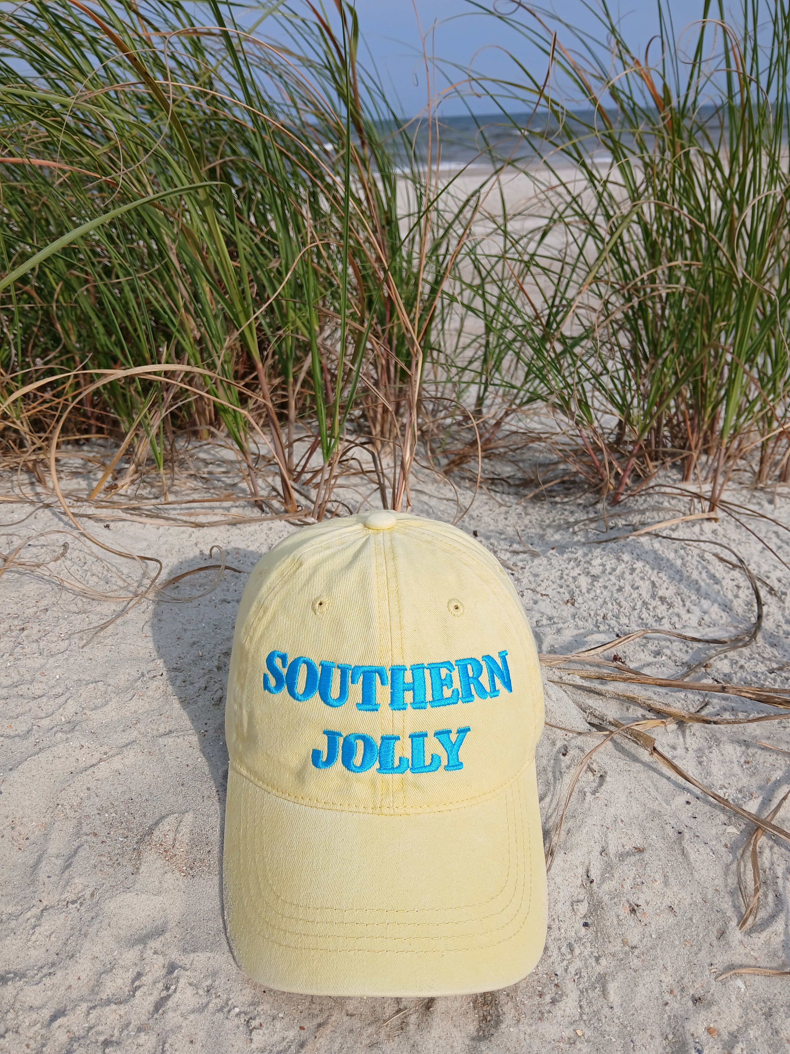 Baseball Hat Featuring Southern Jolly Embroidered Text