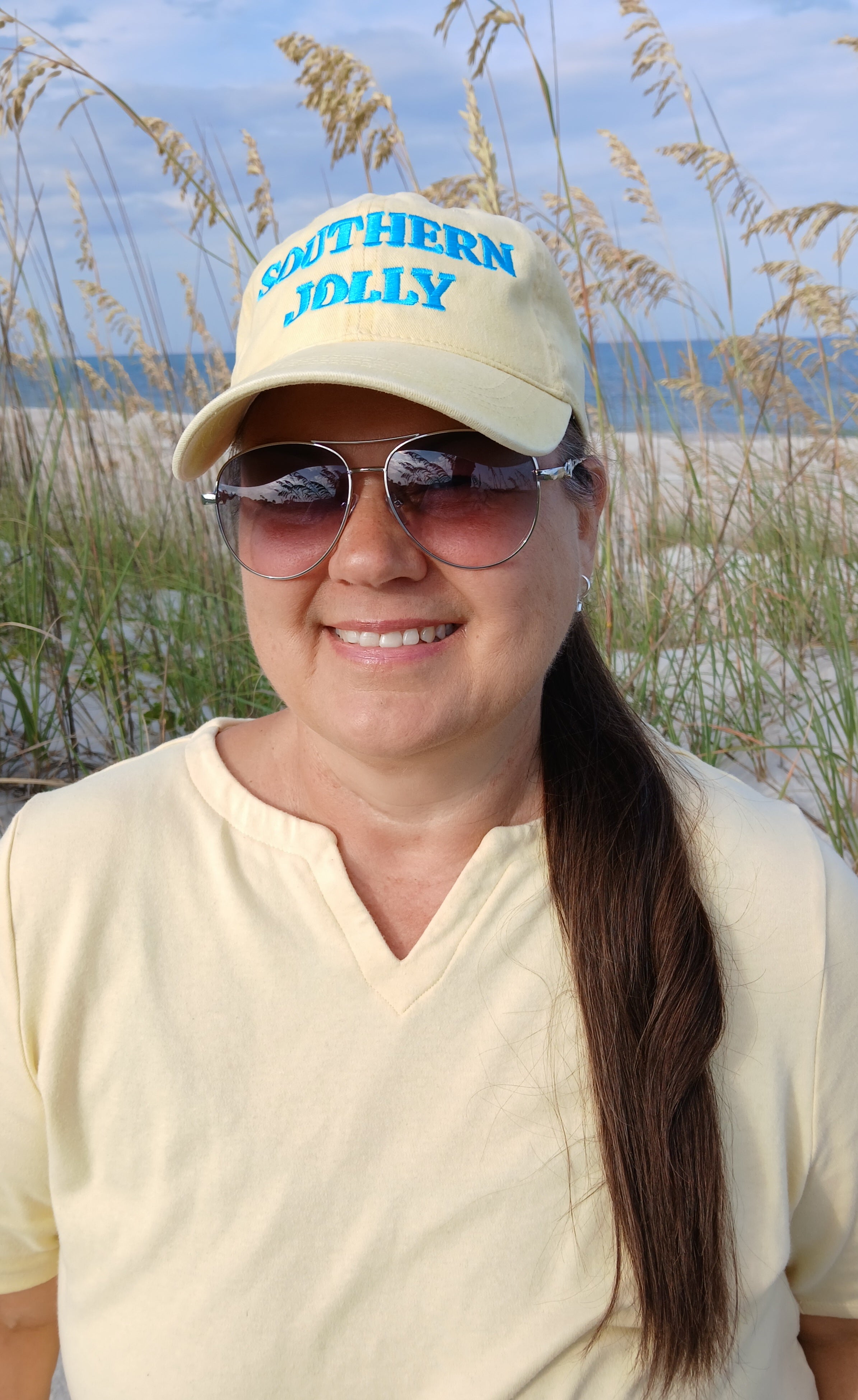 Baseball Hat Featuring Southern Jolly Embroidered Text