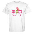 MOM t-shirt featuring a butterfly and heart.