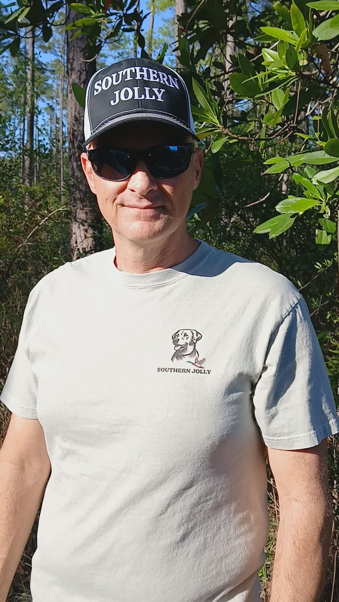 Labrador Retriever T-Shirt Featuring Southern Jolly Text