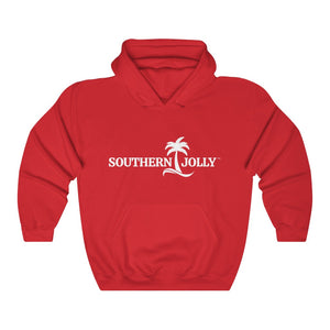 Red Hooded Sweatshirt With Southern Jolly Logo