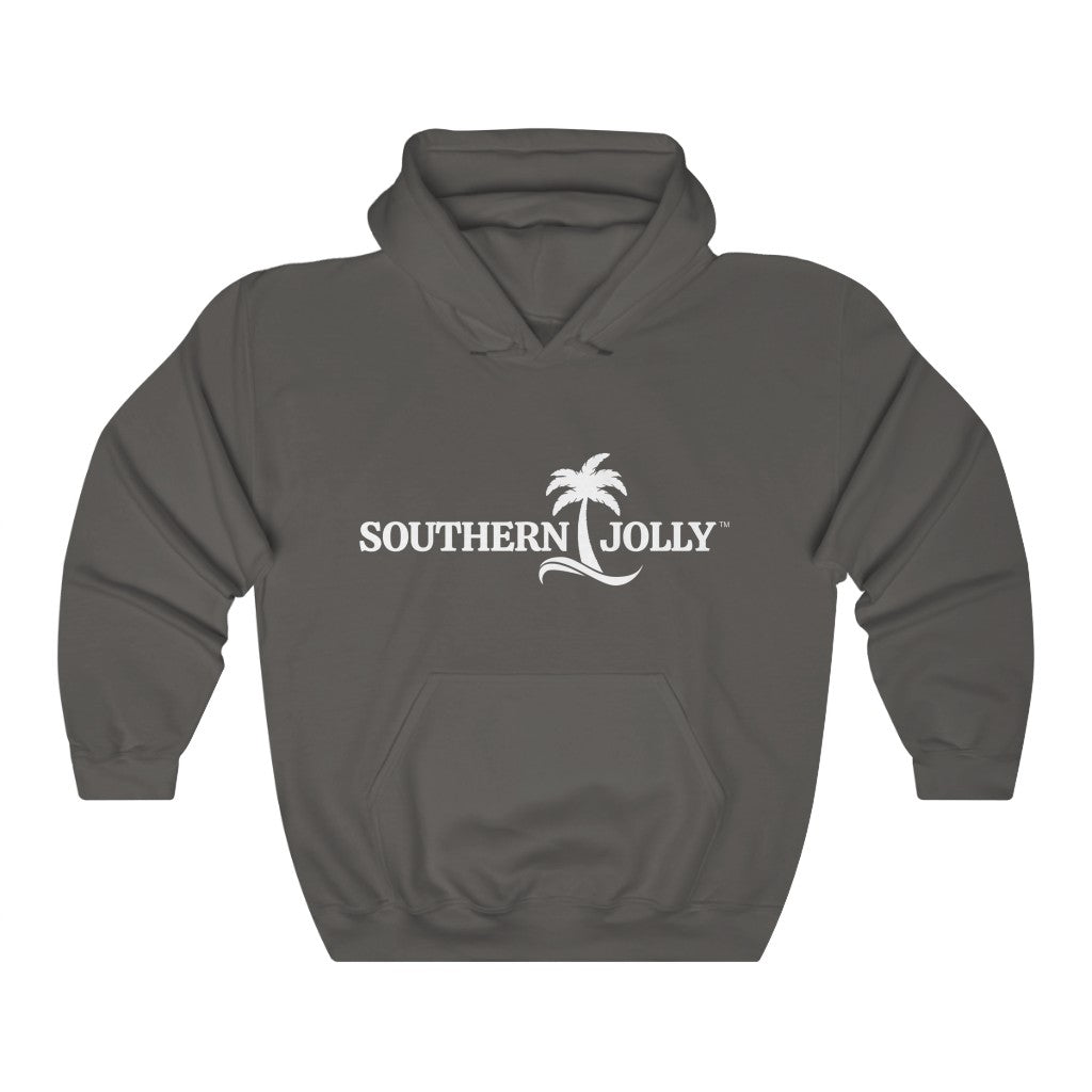 Grey Hooded Sweatshirt With Southern Jolly Logo